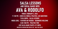 Salsa Lessons with Ava & Rodolfo - Friday, February 2, 2024