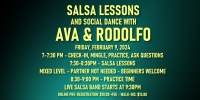 Salsa Lessons with Ava & Rodolfo - Friday, February 9, 2024
