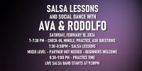 Salsa Lessons with Ava & Rodolfo - Saturday, February 10, 2024