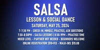Salsa Lessons with Ava & Rodolfo - Saturday, May 25, 2024